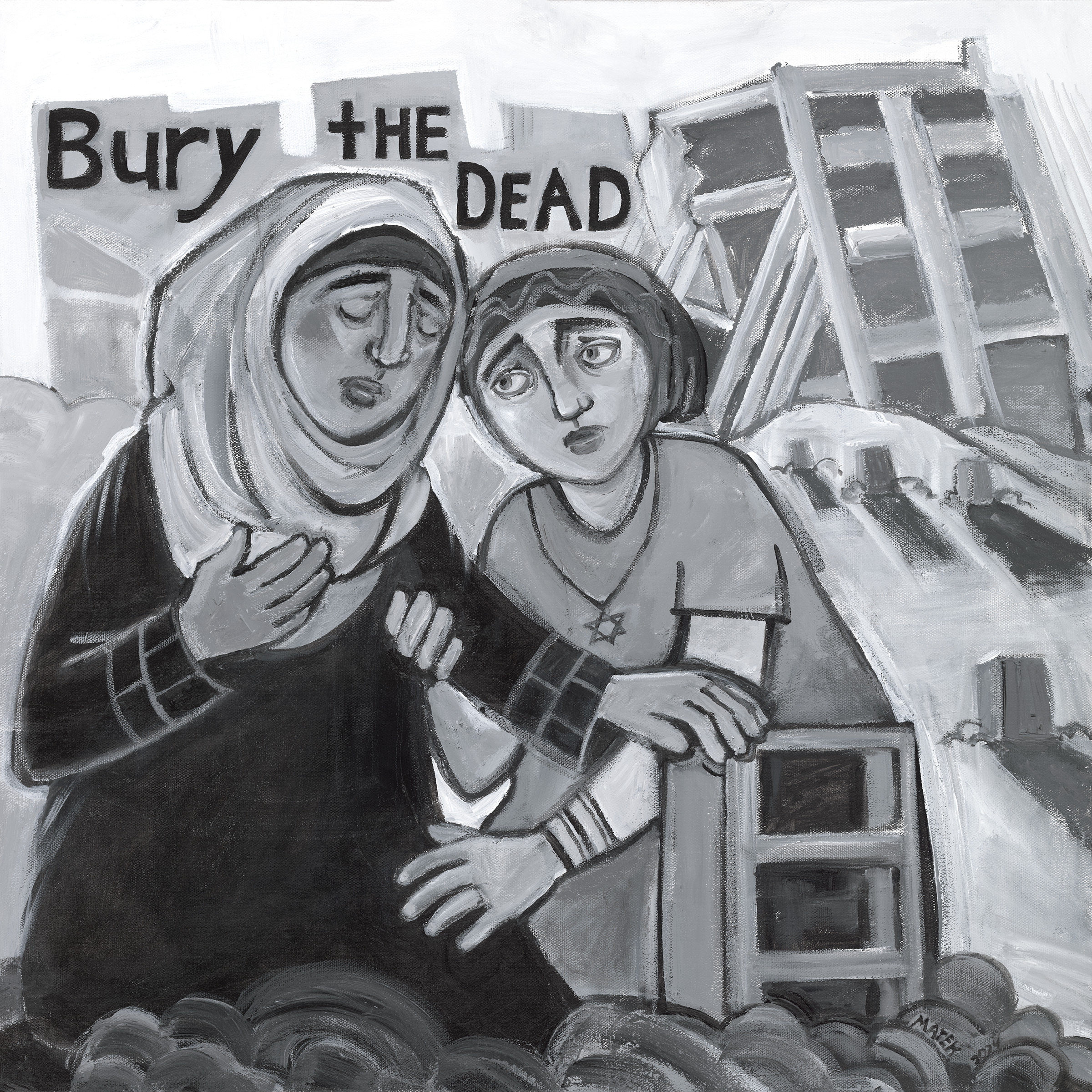 4 of 10 illustrations of the seven Corporal Works of Mercy