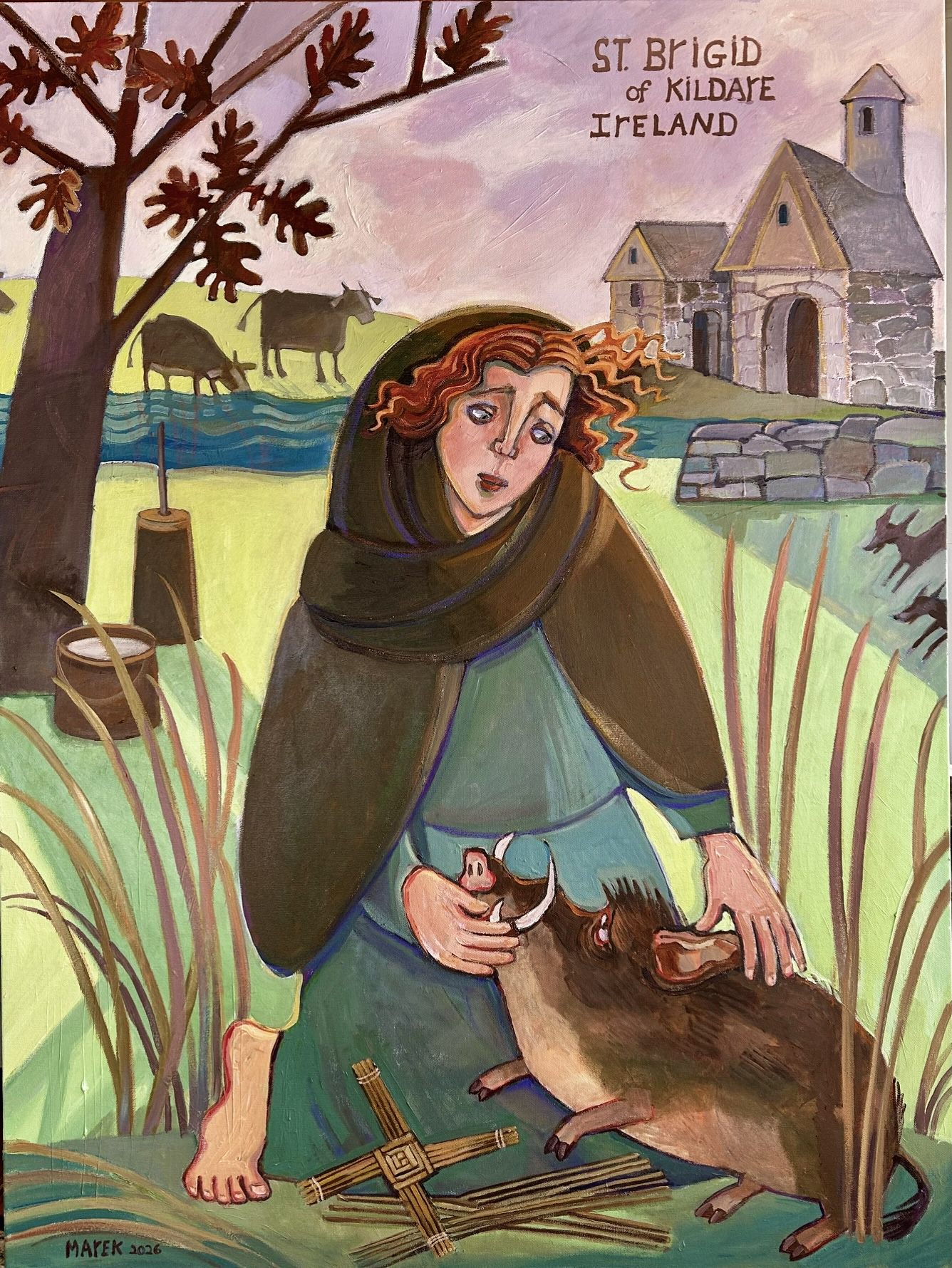 St. Brigid (1) (with the Wild Boar) (450-525) Ireland